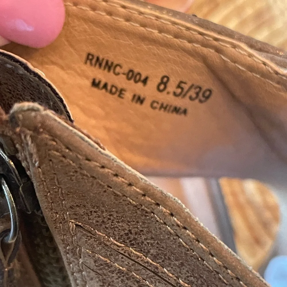 Chinese Laundry Metallic Copper Tone Peep Toe Block Heels - Picture 11 of 14